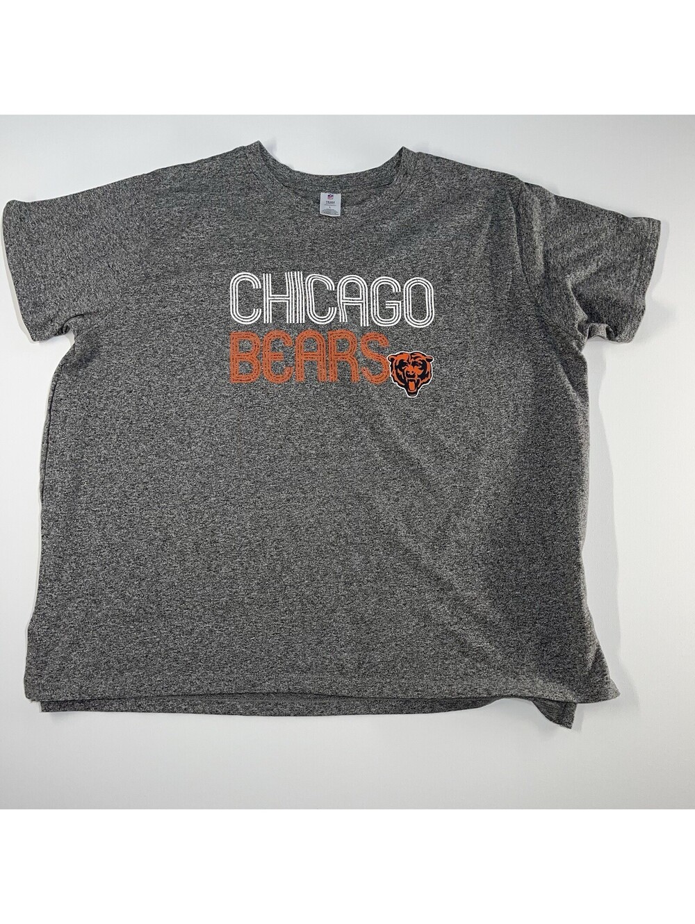 NFL Team Apparel Chicago Bears Unisex Gray Size Large Football Retro Font